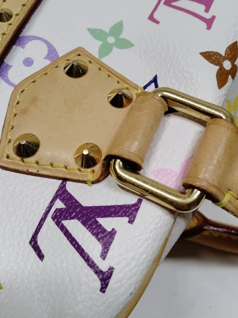 Authentic Louis Vuitton Trouville Multicolor Monogram Canvas Satchel Handbag - Picture 8 of 16